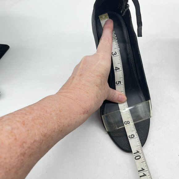 Call It Spring Black Sandal Toe Heels - Picture 7 of 9